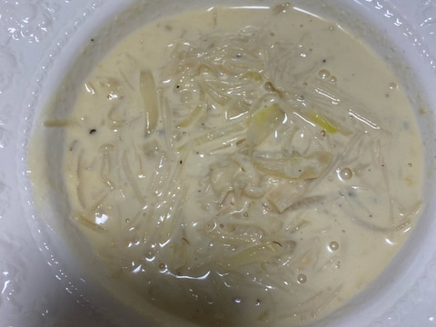 味噌と豆乳の腸活えのきスープ